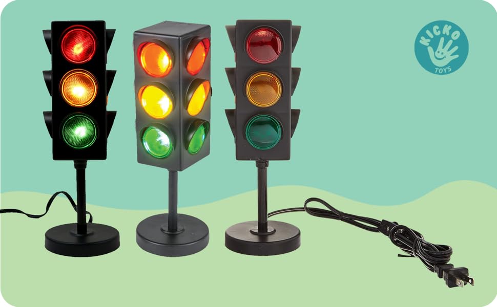 Kicko Traffic Light Lamp with Base