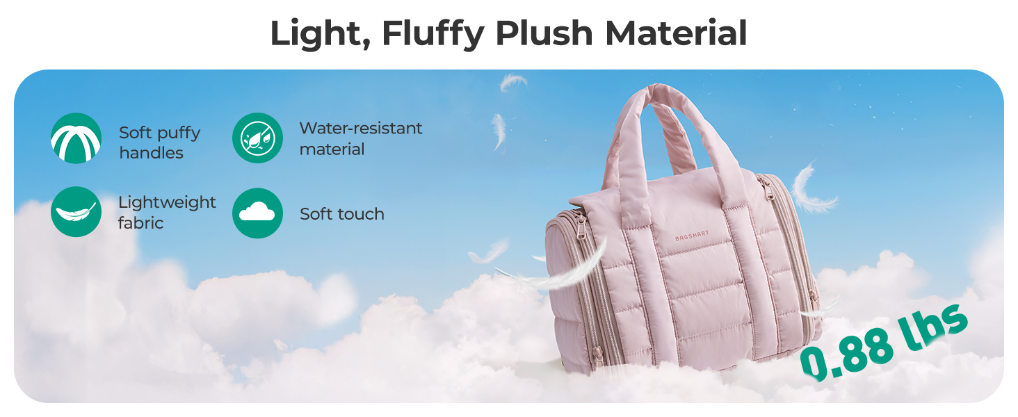 BAGSMART Travel Toiletry Bag with Removable Partition