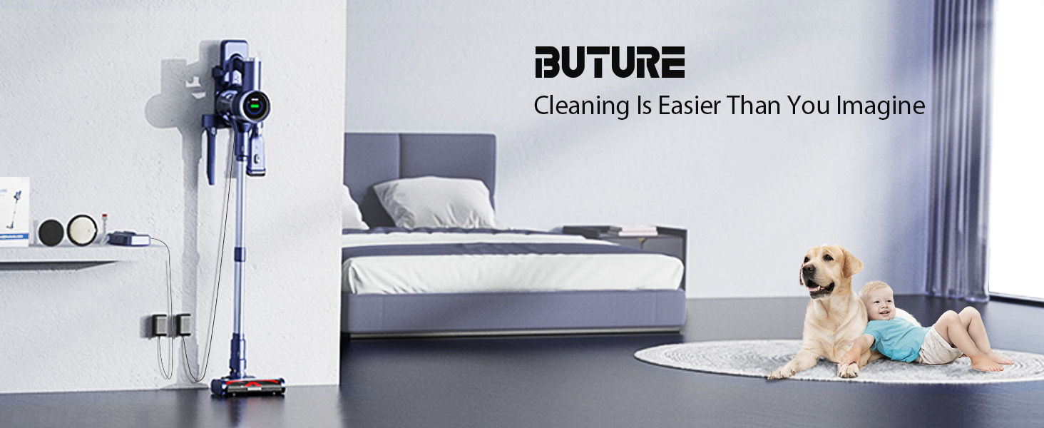 BuTure Cordless Vacuum Cleaner, 400W 33KPA Stick Vacuum With Automatic Dust Detection, Large LED Display, Up To 55Mins,Ultra-Quiet Handheld Vacuum Cleaners For Hardwood Floor Carpet Pet Hair -JR600 15 BuTure Cordless Vacuum Cleaner JR600