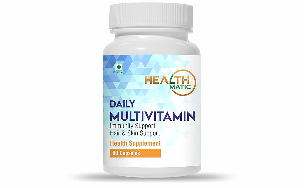 HEALTHOMATIC Daily Multivitamin Capsules Multivitamin 60 Capsules B