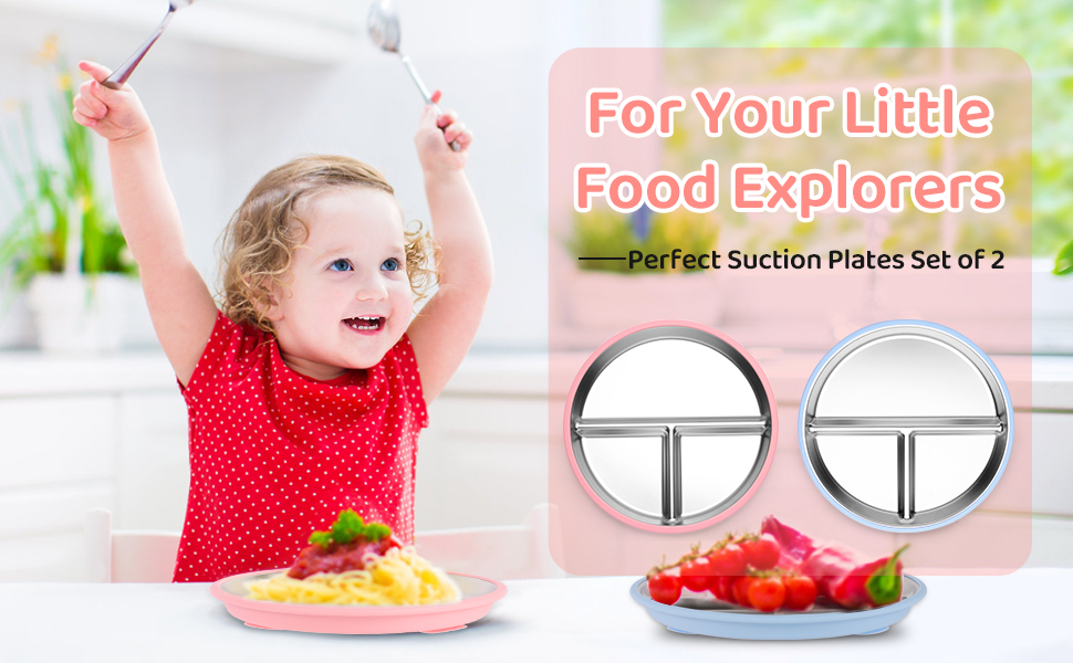 Stainless Steel Toddler Plate