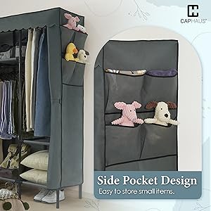Amazon.com: CAPHAUS 44-Inch Clothing Rack with Cover