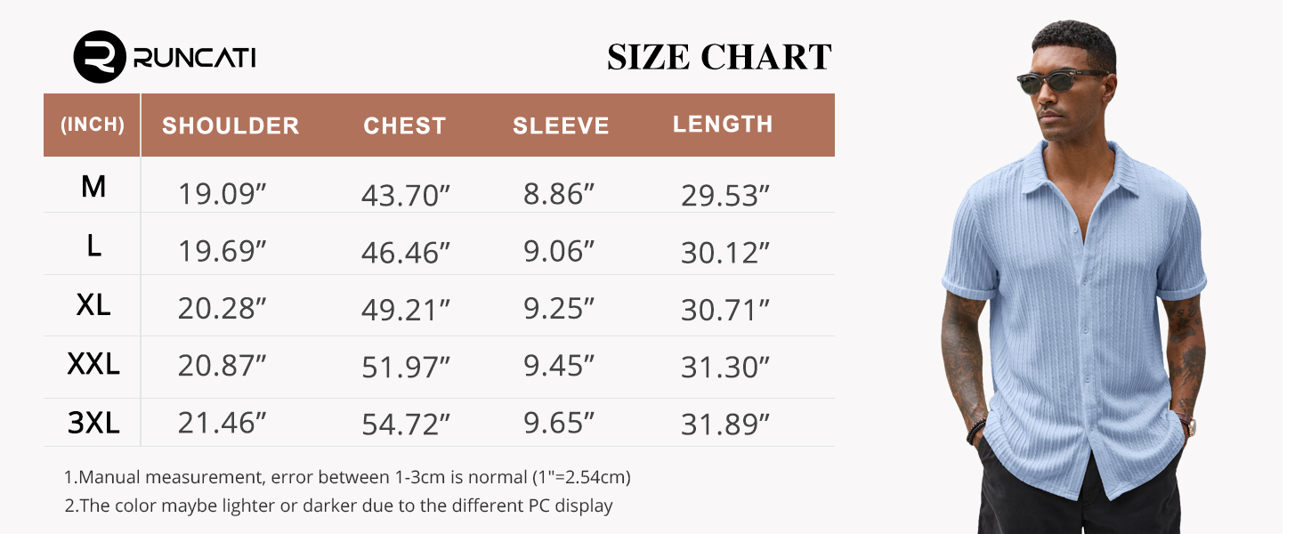Runcati Men's Casual Button Down Shirts Short Sleeve Textured Shirt Summer Beach Tops