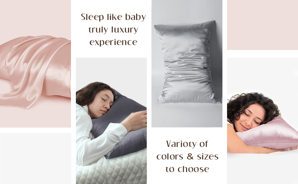 LULUSILK Mulberry Silk Pillowcase for Hair and Skin, 100 Pure Silk