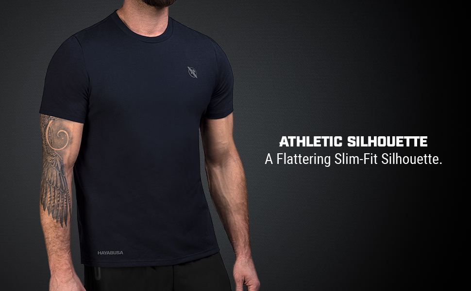 Model wearing Hayabusa VIP T-Shirt showing front