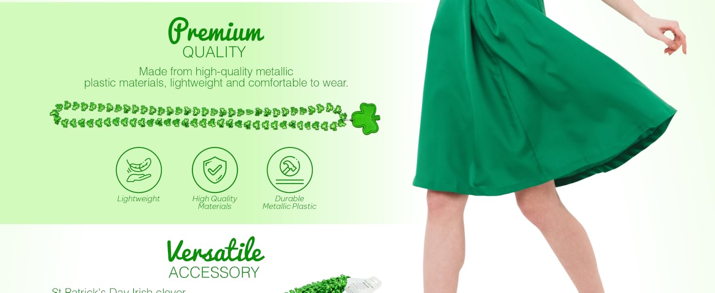 st patrick day green necklace bead bulk kid adult accessories outfit parade throw saint patty