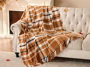 Fall Plaid Throw Blanket