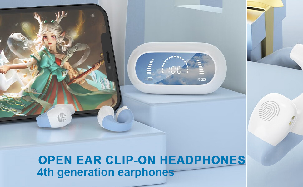 open ear clip on earbuds earphones earring earbuds