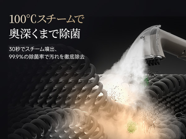 Amazon | 【100℃蒸気&60℃加熱&18000Pa超強吸引力】uwant