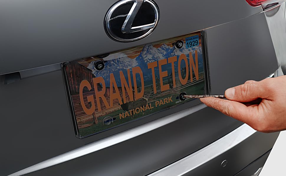 License Plate Frame Cover,Curved Surface Design,Unbreakable Licence