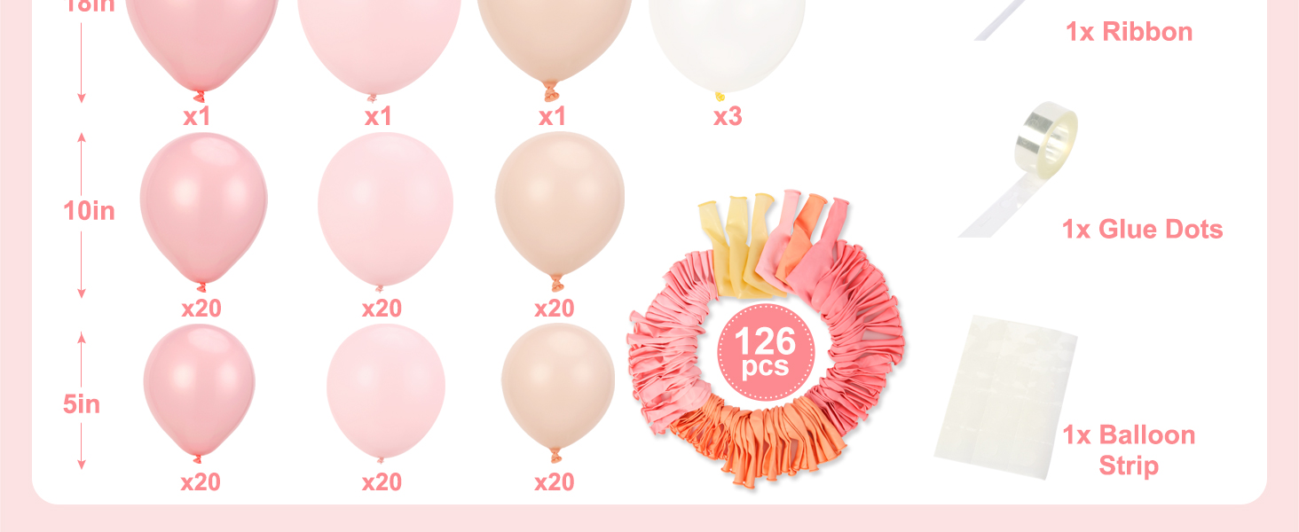 Pink Balloon Arch Kit