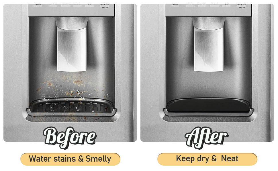 Refrigerator Drip Tray 2 Pack Cuttable Refrigerator Drip Catcher for