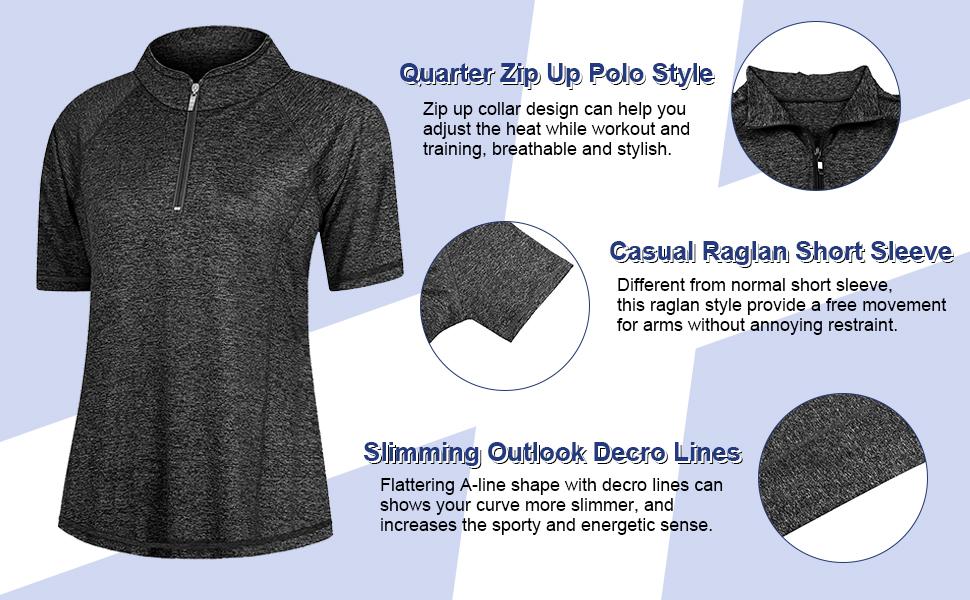 Quarter Zip Workout Yoga Pullover 3