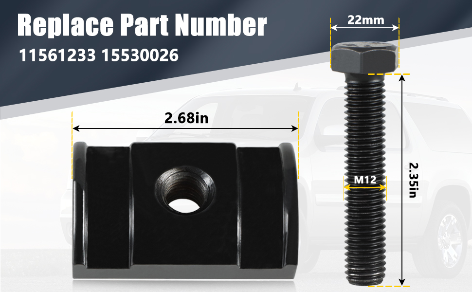 KPALAG 2PCS Torsion Bar Key Adjuster Block Nuts with Bolts Compatible with Chevy