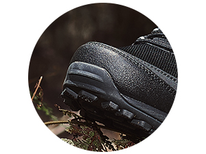 black hiking shoes