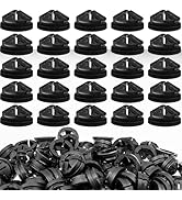 100 Pcs 3/8 Inch Non-Metallic Button, Push-in Cable Connectors, Plastic Cable Connector Electrica...