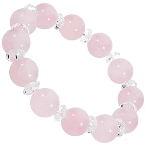 Amazon | 新宿銀の蔵 ローズクォーツ カット 水晶 ブレスレット