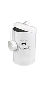 round dog food canister jar storage container