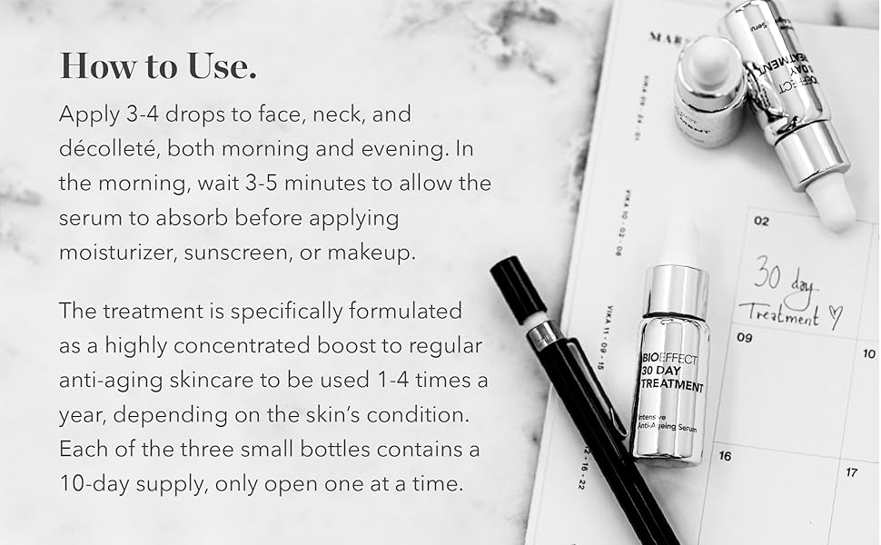 How to Use 30 Day Anti-Aging Serum Treatment for Face, Neck, Dehydrated Skin, Travel-Friendly Sizes