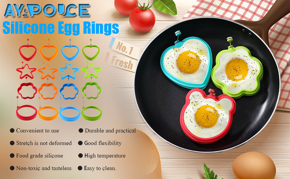 Silicone Egg Ring,Non Stick Egg Cooking Rings,Egg Mcmuffins