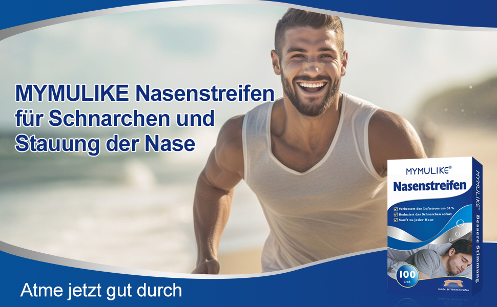 100 Stück Nasenpflaster Schnarchen L (66x19mm)
