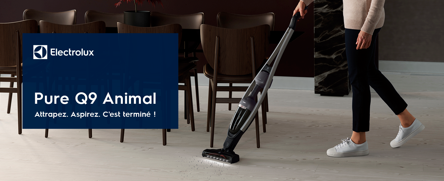 Electrolux Pure Q9 Animal, Aspirateur Balai Sans Fil, 2 en 1, Léger et