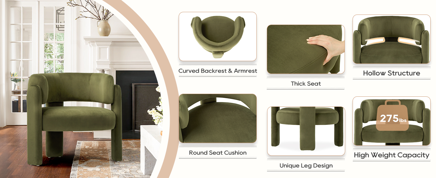 COLAMY Modern Accent Chair