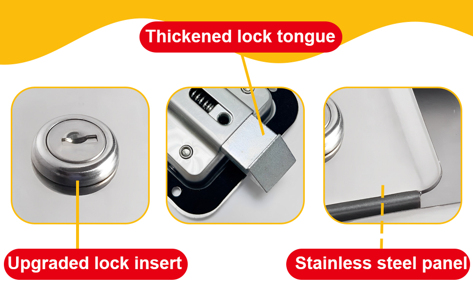 Truck Tool Box Latch, Stainless Steel Trailer Tool Box