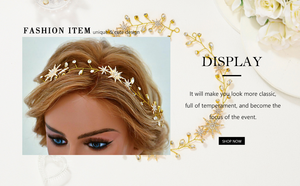 Gold Bridal Hair Vine