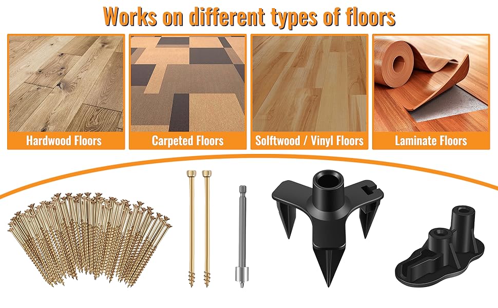 Squeaky Floor Repair Kit, Squeak No More Kit for Carpet Hardwood Floors