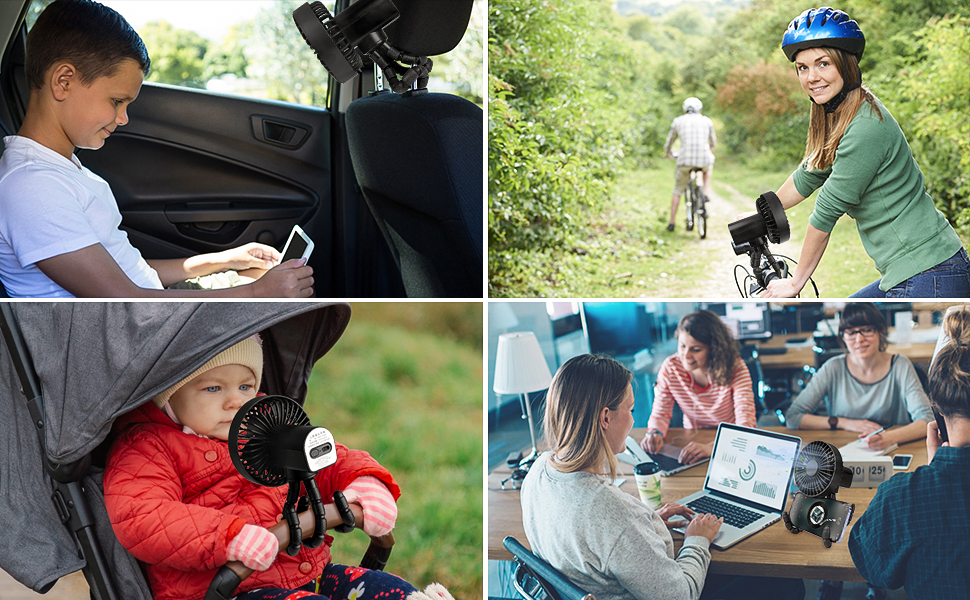 Car seat portable fan