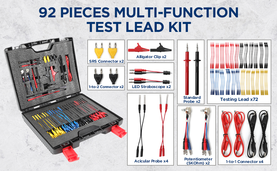 CMTOOL Multimeter Test Leads Kit 92PCS Multimeter Leads Kit Multimeter