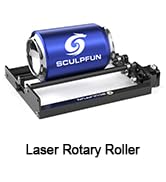 SCULPFUN Laser Rotary Roller, Laser Engraver Y-axis Rotary Module, 360° Laser Rotary Attachment f...