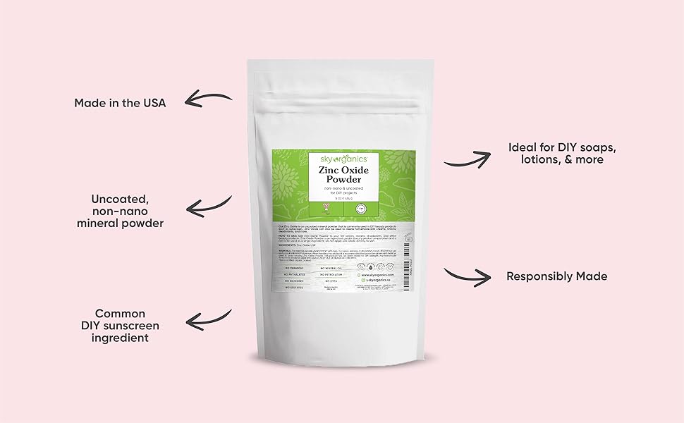 ZINC OXIDE POWDER, mineral, powder, diy, lotion, soap, sunscreen, oxyde de zinc, óxido de zinc