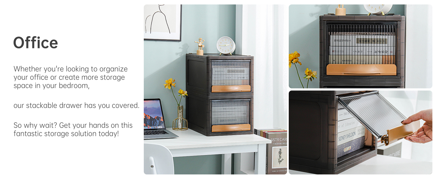 Storage Drawers, Storage Bins with Drawers, HAIXIN Plastic