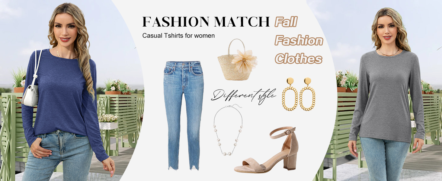 Basic Long Sleeve Tops 3 Pack