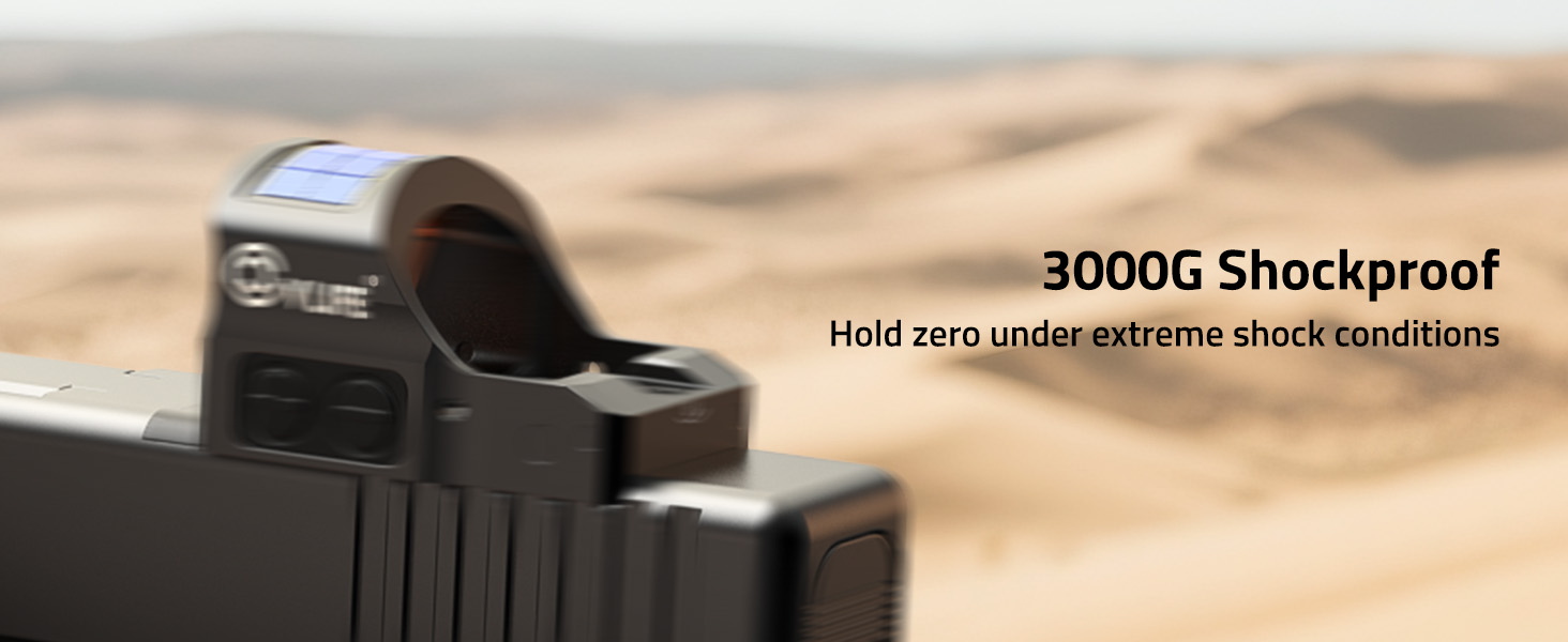 3000G shockproof - CVLIFE WildHawk X Solar Auto Brightness Red Dot Sight