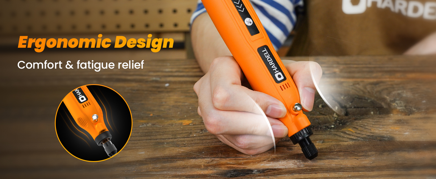 HARDELL Mini Cordless Rotary Tool Kit with 61 Accessories