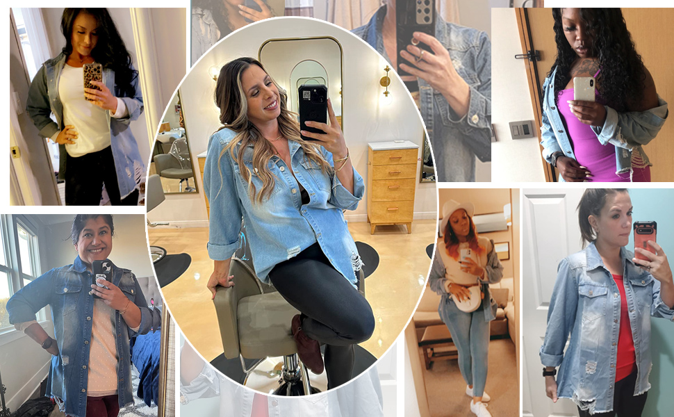 long jean jacket for women