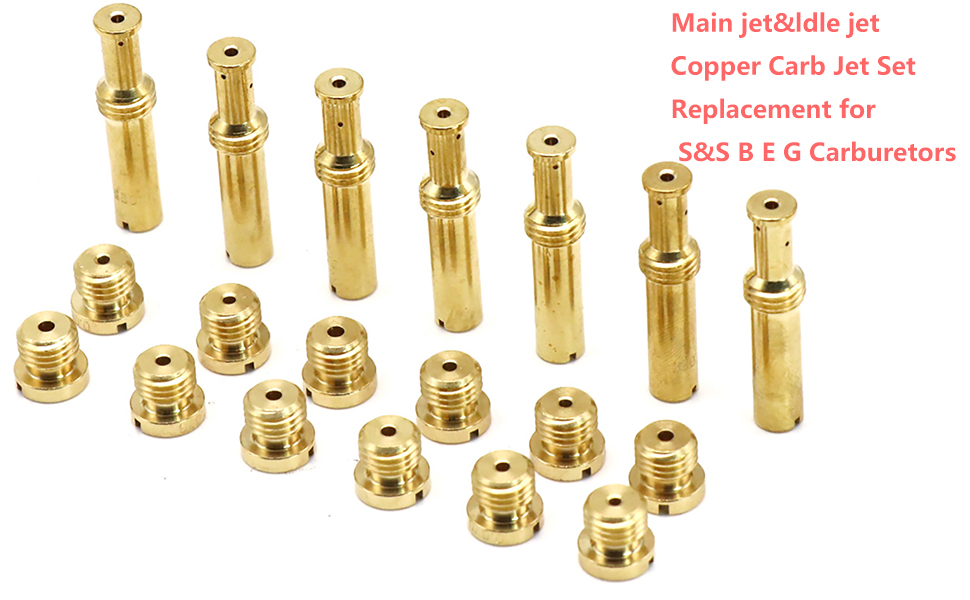 Alyone 19Pcs Carburetor Main Intermediate Jet Kit 35 0995, Copper Carb Jet Set