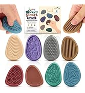 Fidget Toys Adults Sensory Stone: 8 Pack Texture Worry Stone for Kids Calming - Sensory Autism To...