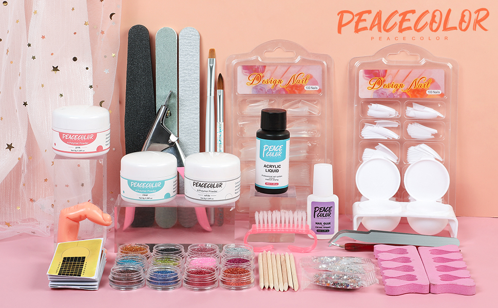 PEACECOLOR Acrylic Nail Kit
