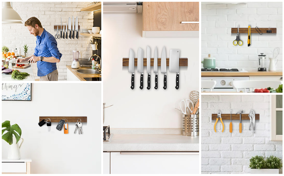 Fohil Knife Holder for Wall 16 inch, Powerful