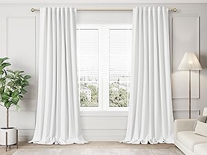 white blackout curtains