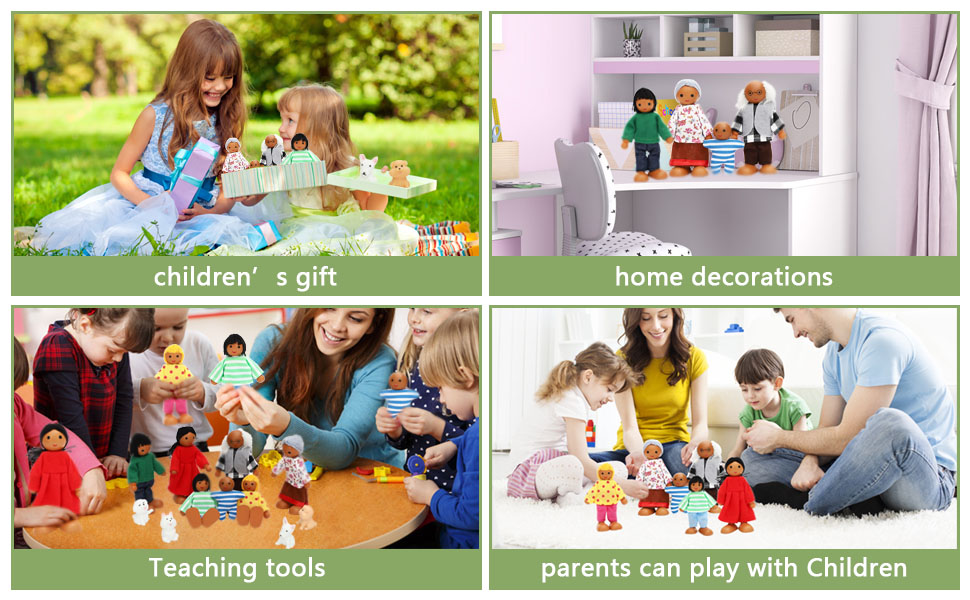 Doll Family Pretend Play Figures Accessories