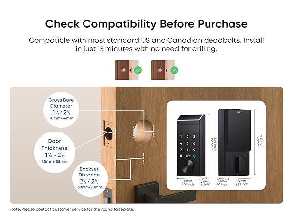 eufy smart lock fits standard deadbolts for easy setup
