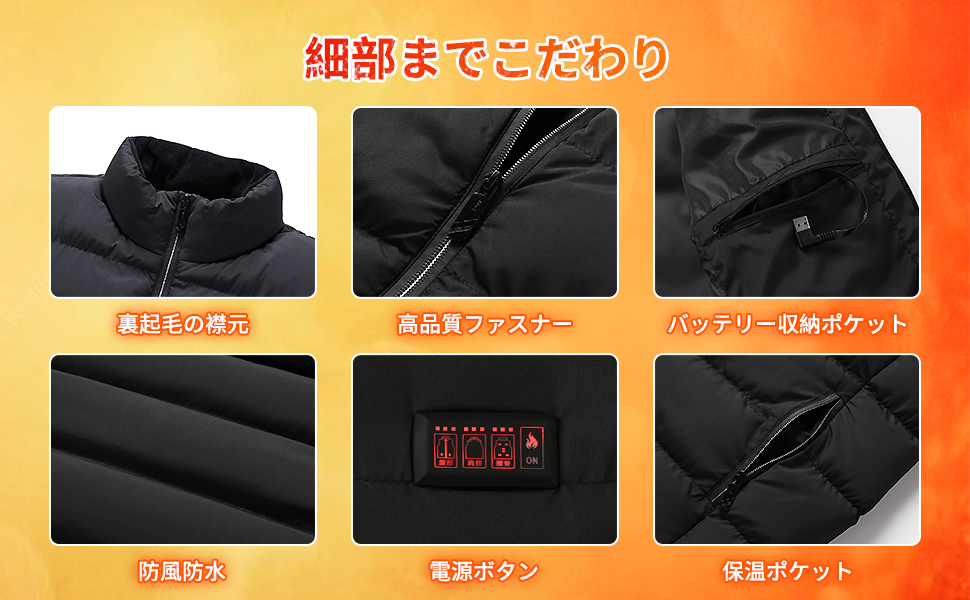 冷却・加熱ウェア Amazon | [KLIFE] 【2024高温版75℃ ヒーターベスト＆DC9V 3A高