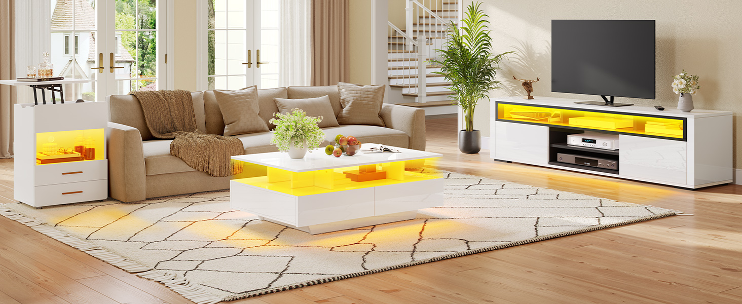 high glossy coffee table