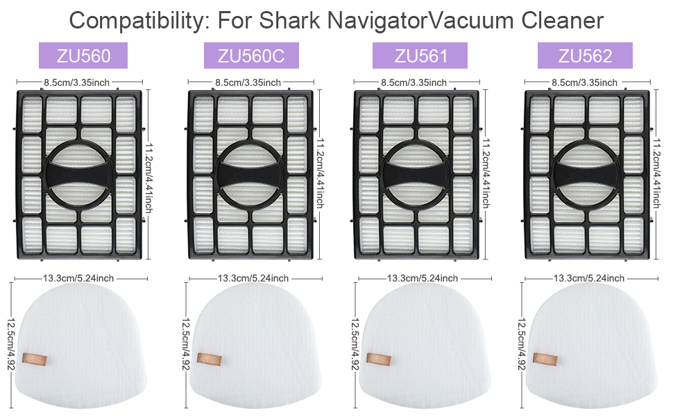 VIEWALL Filter Replacement for Shark ZU560 ZU561 ZU562 ZU572 UV650
