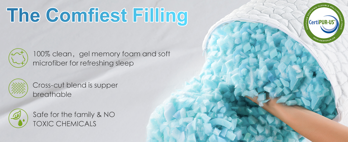 almohadas premium de espuma viscoelástica con gel